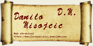 Danilo Misojčić vizit kartica